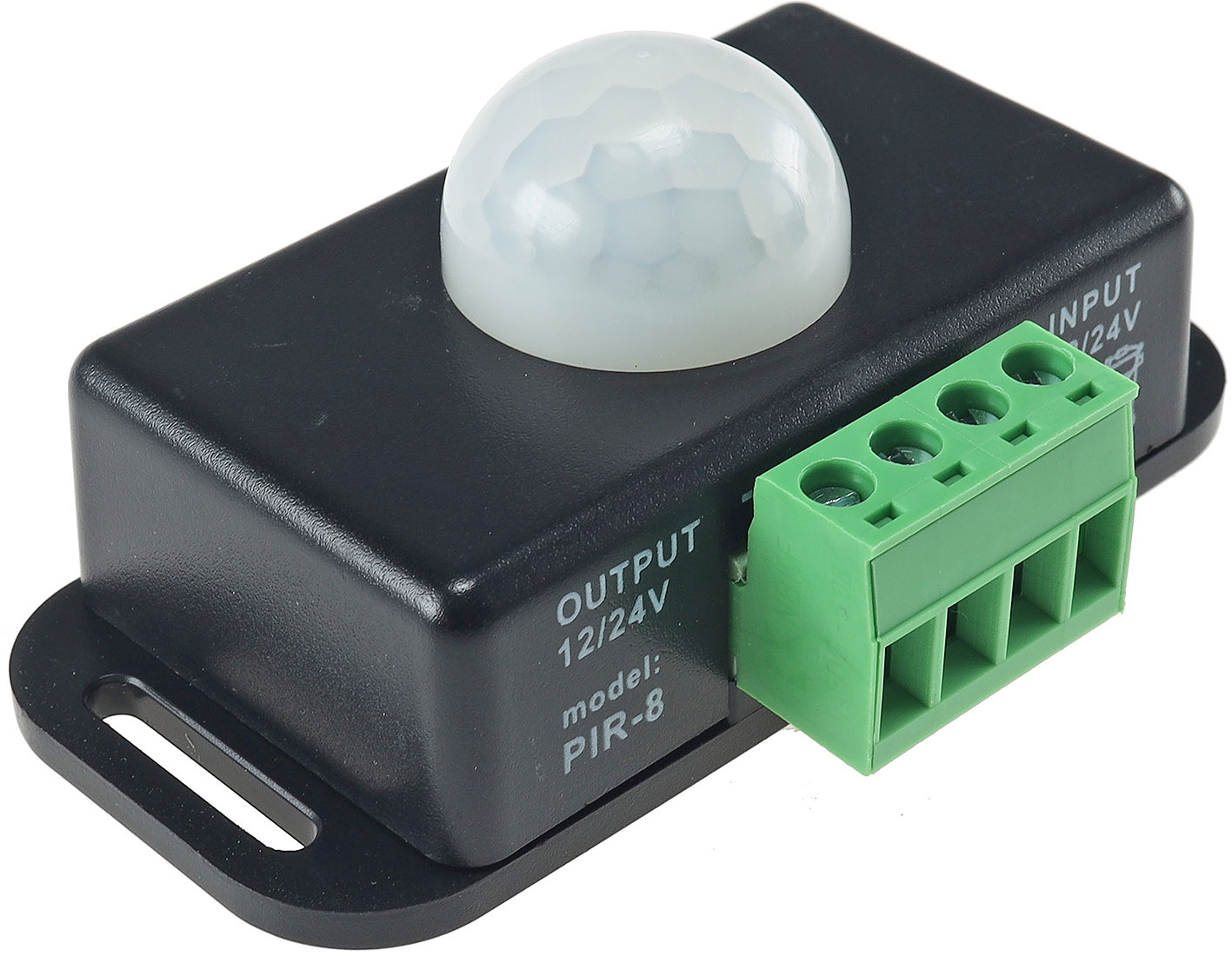 Chilitec 12-24V Bewegungsmelder, max. 6A bis 8m Reichweite, 60°, 1-10min Chilitec 12-24V Bewegungsmelder, max. 6A bis 8m Reichweite, 60°, 1-10min