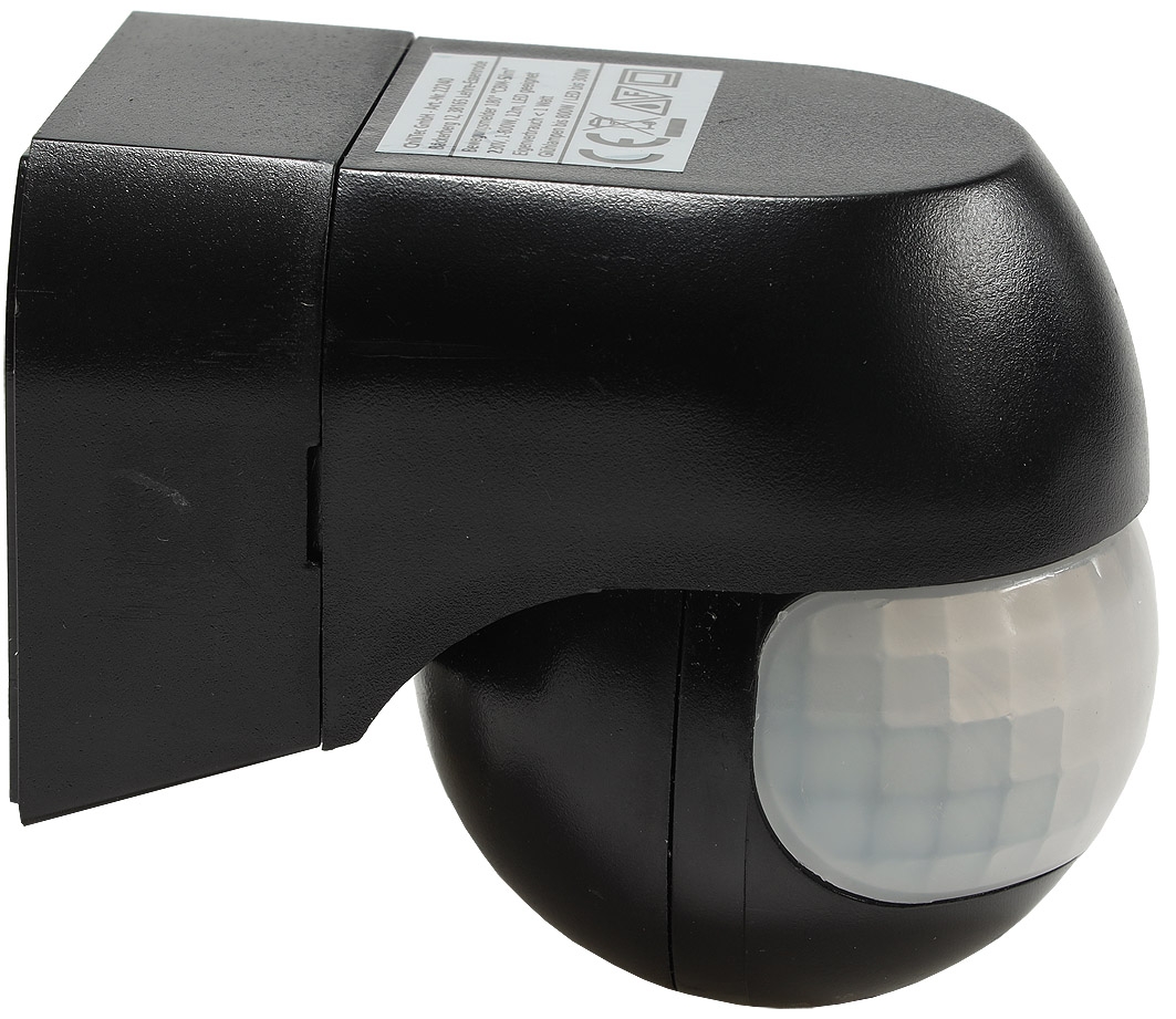 Aufputz Bewegungsmelder "CBM-Slim" 180° LED geeignet, IP44, 1-800W, schwarz 