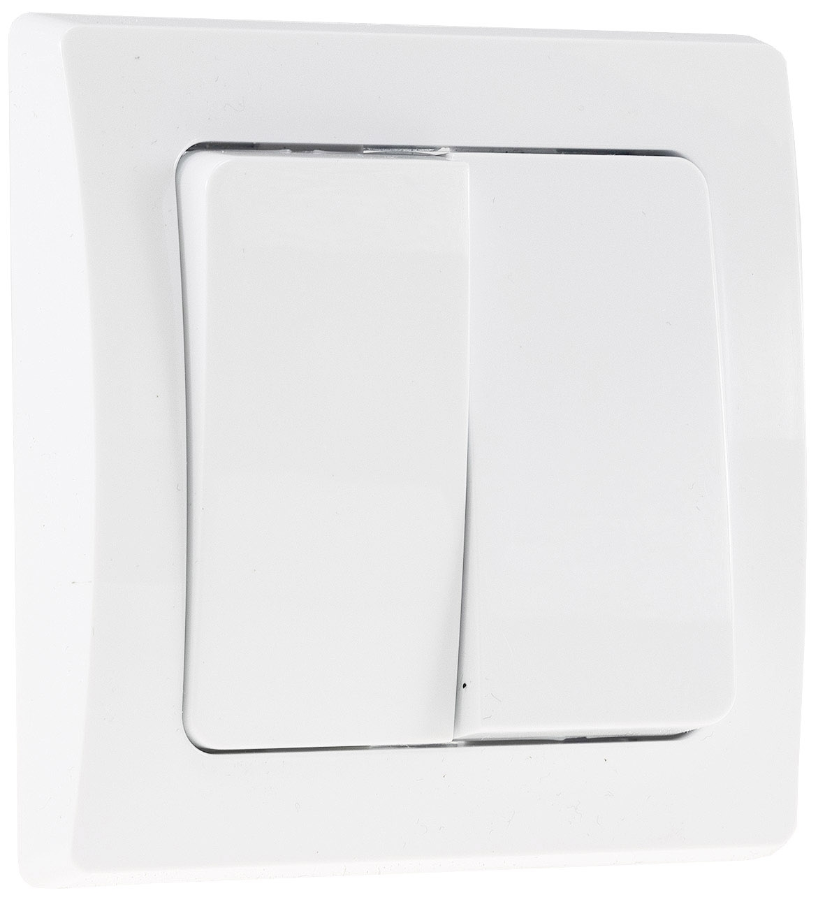 Chilitec DELPHI Serien-Schalter 2-fach 250V~/ 10A, inkl. Rahmen, UP, weiß/silber Chilitec DELPHI Serien-Schalter 2-fach 250V~/ 10A, inkl. Rahmen, UP, weiß/silber