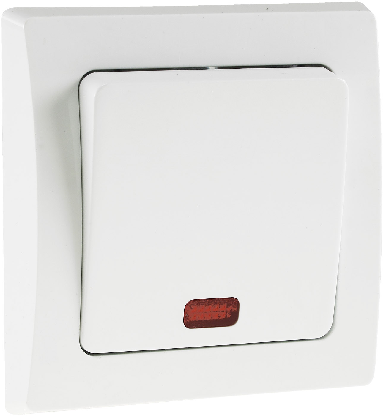 Chilitec DELPHI Kontroll-Schalter mit Lämpchen 250V~/ 10A, inkl. Rahmen, UP, weiß/silber Chilitec DELPHI Kontroll-Schalter mit Lämpchen 250V~/ 10A, inkl. Rahmen, UP, weiß/silber