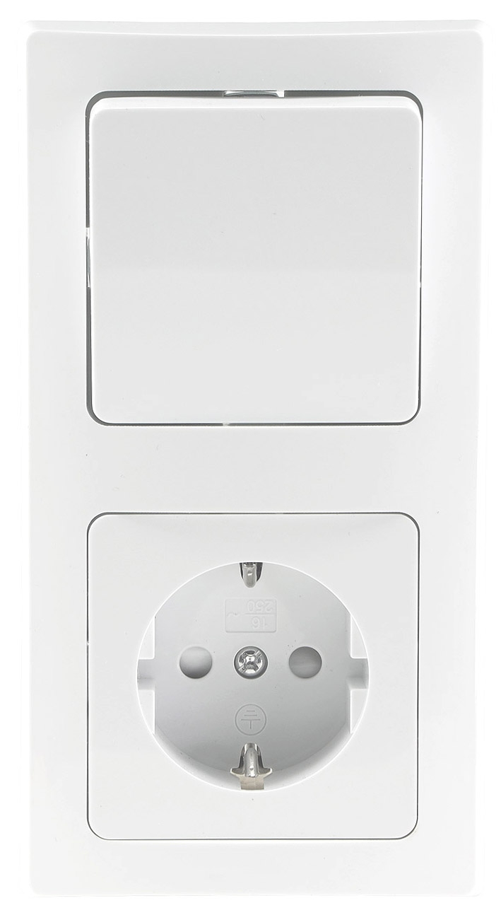 Chilitec DELPHI Set Steckdsen + Schalter + Rahmen 250V~/ 16A, Steckanschluss, weiß/silber Chilitec DELPHI Set Steckdsen + Schalter + Rahmen 250V~/ 16A, Steckanschluss, weiß/silber
